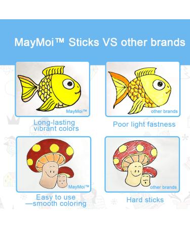 MayMoi Washable Tempera Paint Sticks for Kids | Non-Toxic, Quick Drying & No Mess | 24 Bright Colors, 6g each | 24 Count pack | Ideal for Art Projects - Buy Online on SooperMarket.com