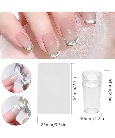 RUNRAYAY 6Pcs Heart Nail Stamping Plates Set with Nail Stamper & Scraper Valentine's Day Theme Nail Art Stamping Plates Love Lips Plaid Stamp Templates Kit Nail Image Manicuring DIY Printing Tools C + Tools - Buy Online on SooperMarket.com