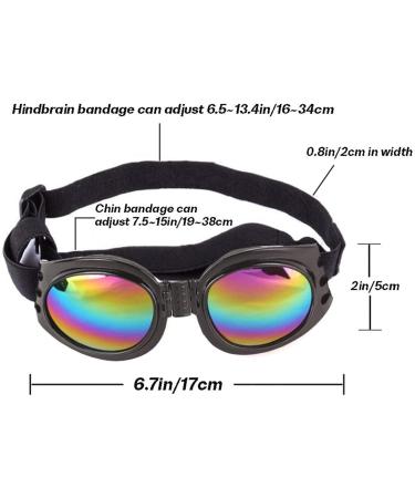 JIABEIUS Dog Goggles - Windproof Anti-Fog UV Protection Sunglasses for Cats & Small Dogs (Black) - Buy Online on SooperMarket.com