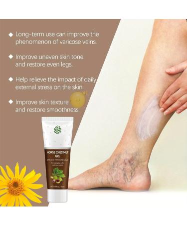 Buy Horse Chestnut Gel for Varicose Veins - Soothing Leg Cream for Circulation & Spider Vein Relief - Buy Online on SooperMarket.com
