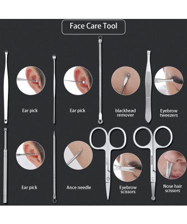 20-Piece Stainless Steel Manicure & Pedicure Kit with Travel Case - Buy Online on SooperMarket.com