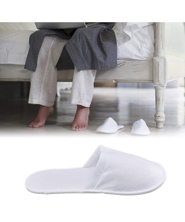 KRISMYA 24 Pairs Spa Slippers - Non-Slip Disposable Closed Toe Slippers for Men and Women | Ideal for Hotel, Home, Guest Use - White - Buy Online on SooperMarket.com