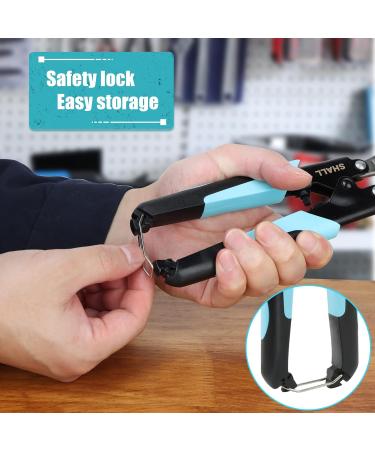 SHALL Mini Bolt Cutter 210mm/8-inch Heavy Duty Wire Cutter Two-Color Ergonomic Handle Security Lock More Efficient Leverage & Adjustable Opening Belt Bag Included - Buy Online on SooperMarket.com