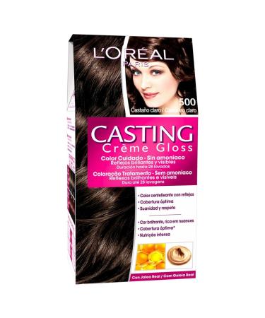 LOreal Paris Casting Creme Gloss Ba o De Color 500 Casta o Claro - Light Chestnut Brown Hair Color | 1 Piece Pack - Buy Online on SooperMarket.com
