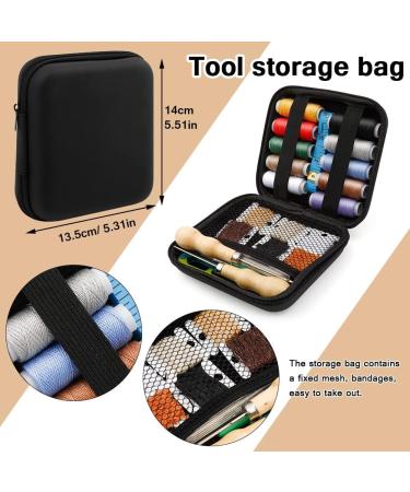 Tikjiua 59 Pcs Leather Sewing Kit - Heavy Duty Needles & Thread for Upholstery Repair - Large-Eye Stitching Needles for Carseat, Boots, Sofa - Buy Online on SooperMarket.com