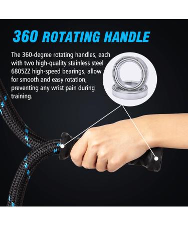 Super Trip Weighted Jump Rope for Adult Fitness - 360 Rotating Handles Heavy 3.1/3.4 lb Rope for Full Body Workout - Ideal for Men & Women - Buy Online on SooperMarket.com