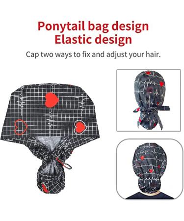 YUESUO 2 Pack Working Caps with Buttons and Sweatband - Adjustable Cotton Hats for Women & Men - Ideal for Long Hair - Shower Caps Included - Buy Online on SooperMarket.com