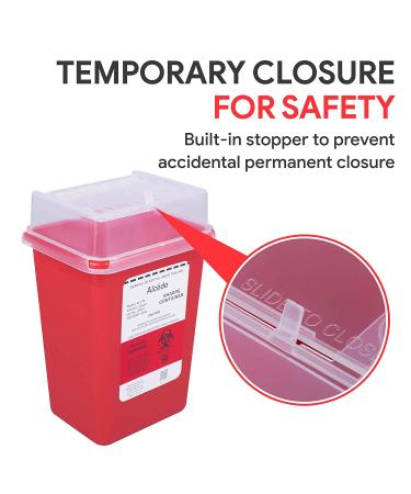 Sharps Container for Home Use and Professional 1 Quart (3-Pack) by Alcedo | Biohazard Needle and Syringe Disposal | Small Portable Container for Travel 1 Quart 3 - Buy Online on SooperMarket.com