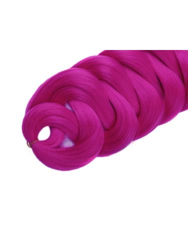 MapofBeauty Wholesale Ombre Crochet Jumbo Braid Hair Extension in Magenta - 3 Pack - Buy Online on SooperMarket.com