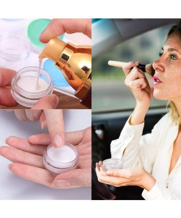 50 Mini Glass Jars with Colored Lids - 5ml Empty Containers for Lip Gloss Ointments Nail Art & Cosmetics - 10 Color Options - Buy Online on SooperMarket.com