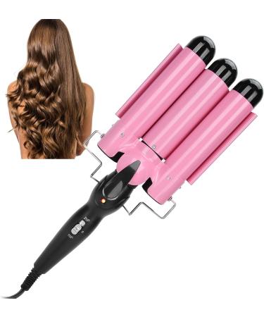 Curling Iron Wand 3 Barrel Curling Iron Wand Adjustable Hair Curler Waver Crimper Hair Styling Tool ( 32mm) Pink 32mm - Buy Online on SooperMarket.com