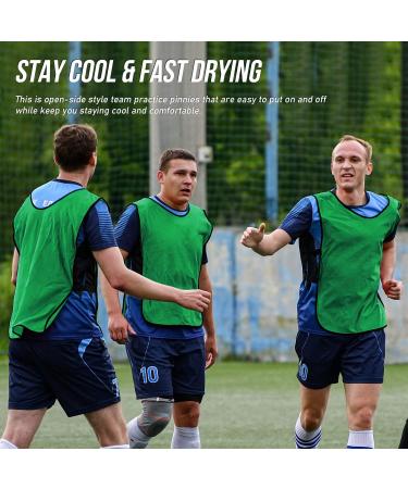 TOWOLF 6PCS Green Scrimmage Vests - X-Large Soccer Training Pinnies for Team Practice - Buy Online on SooperMarket.com