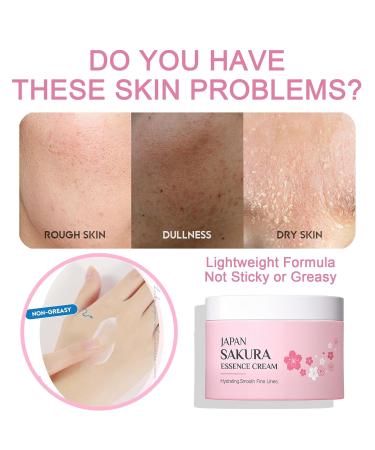 Sakura Facial Moisturizer - Cherry Blossom Face Cream with Niacinamide & Vitamin C | Hydrating Korean Skin Care for Women - Buy Online on SooperMarket.com