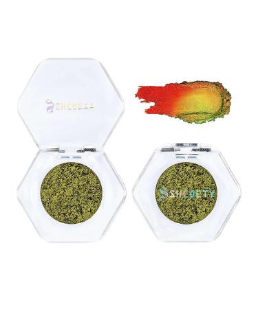 Holographic Glitter Eyeshadows Highly Colored Eye Shadow Multichrome Eyeshadows Makeup Cosmetics Eye Shadow Plate Multi-Dimensional Eye Makeup Eyeshadow for Women Girls 1pcs # 07