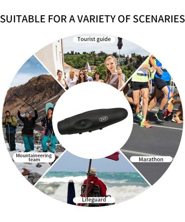 ZHT Electronic Whistle for Referees - USB Charging, 3 Tone High Volume Emergency Whistle for Safety - Ideal for Coaches, Teachers, Outdoor Activities - Black - Buy Online on SooperMarket.com