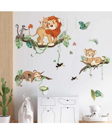 Decalmile Jungle Animals Wall Stickers - Safari Theme Decals for Nursery and Kids Room Decor - Buy Online on SooperMarket.com