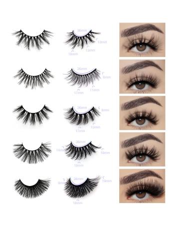 Wholesale Mixed 3D Faux Mink Eyelashes Pack - 5 Styles, 30 Pairs | Fluffy Volume, Natural Charming Look, Medium Length, Handmade & Reusable False Eyelashes - Buy Online on SooperMarket.com