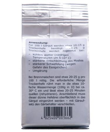 Kitzinger Pure Yeast 100g - Premium Dry Yeast for Winemaking | International Shipping Available - Buy Online on SooperMarket.com