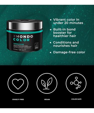 XMONDO Color Turquoise Mask & Dye | Bond Booster & Hyaluronic Acid | Vegan Nourishment 8 Fl Oz 1-Pack - Buy Online on SooperMarket.com