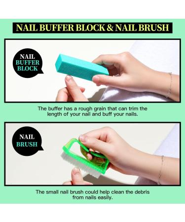 Fandamei Nail File 100/180 - Gel Nail Buffer & Manicure Set | Nail Files Tongs & Shavers - Z-Green - Buy Online on SooperMarket.com