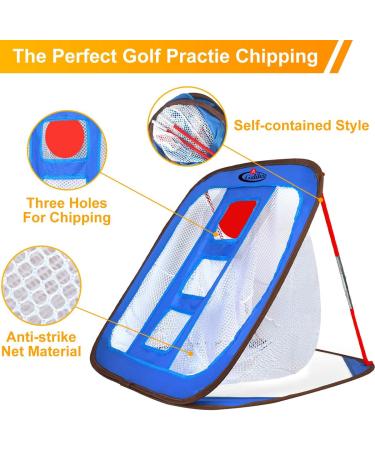 Gagalileo Pop Up Golf Chipping Net - Collapsible 24x28 Target with 12 Foam Balls (Noble Blue) - Buy Online on SooperMarket.com