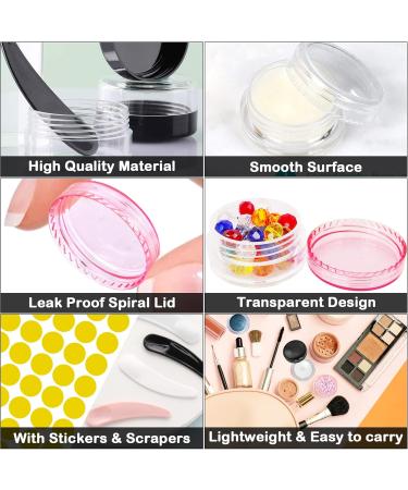 Ruijie 100 Pack 5g/5ml Empty Cosmetic Jars with Screw Cap | Ideal for Creams Lip Balms and Samples - Buy Online on SooperMarket.com