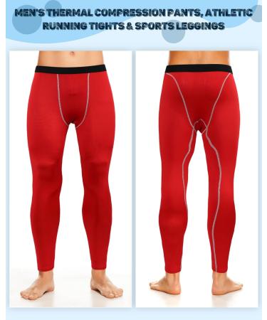 Hicarer 6 Pack Men's Compression Workout Pants - Athletic Leggings for Running and Sports - Multicolor, Large - Buy Online on SooperMarket.com