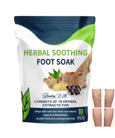 Herbal Foot Soak Beads Herbal Shaping Foot Bath Bag Herbal Relieve Stress Foot Bath Beads Herbal Slimming Foot Bath Bag Lymphatic Drainage Body Detox Foot Soak Beads for Men Women 10Pcs