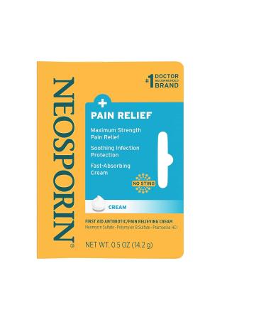 Neosporin Maximum Strength Pain Relief Cream - First Aid Antibiotic & Analgesic for Cuts Scrapes & Burns - Polymyxin B & Pramoxine HCl 0.5 oz | Shop Internationally - Buy Online on SooperMarket.com