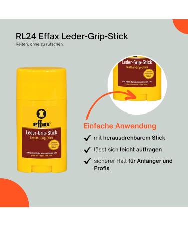 Effol-Effax Leather Grip Stick | 50ml Habtstick for Secure Seat | Non-Gluing Pick-Up Cream with Anti-Slip Formula | International Shipping Available - Buy Online on SooperMarket.com