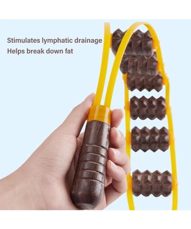Wooden Back Massage Device - Meridian Therapy Band for Lymphatic Drainage & Muscle Regeneration | Neck Leg & Back Relief - Buy Online on SooperMarket.com
