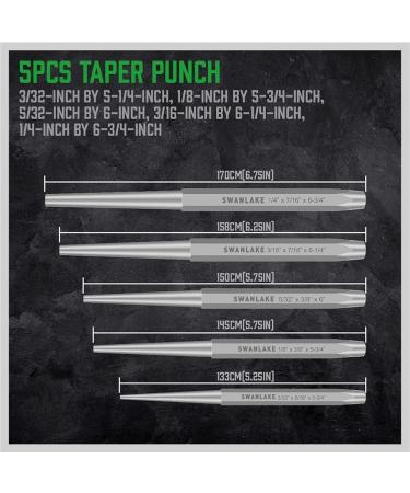 SWANLAKE 16pcs Punch and Chisel Set: Taper, Cold Chisels, Pin, Center Punch - Buy Online on SooperMarket.com