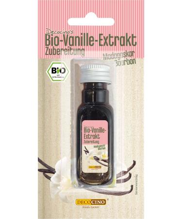 Decocino organic vanilla extract (20 ml) natural vanilla taste without alcohol made of real vegan bourbon vanilla-seasoning & refining cakes tarts & drinks