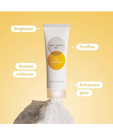 Balance Me AHA Glow Mask with Glycolic Acid - Brighten, Plump, and Purify | 50ml - Natural, Vegan & Cruelty-Free | Made in UK - Buy Online on SooperMarket.com