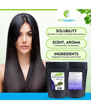 Indigo Powder - 100g Herbal Hair Dye | Natural Black Raven Black & Bluish Black Hair Color | International Shipping Available - Buy Online on SooperMarket.com