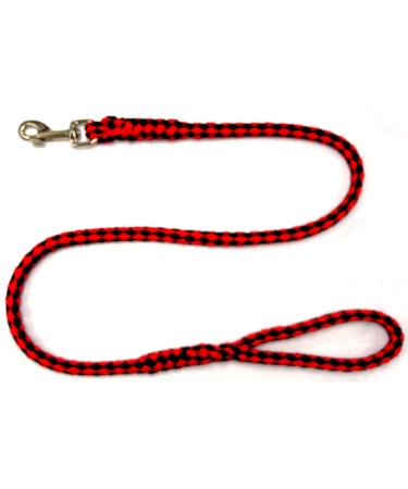 Dog leash large dogs jumbo with hand loop up to 80 kg / guide leash / practice leash / training line very stable 17 colors (2m black and red) 2m black-red