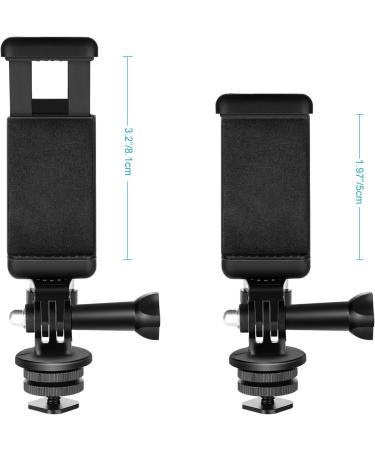 NEEWER Phone Holder & Hot Shoe Mount Kit for Action Cameras, GoPro, DJI OSMO, iPhone, Samsung - DSLR Camera & Ring Light Compatible - Buy Online on SooperMarket.com