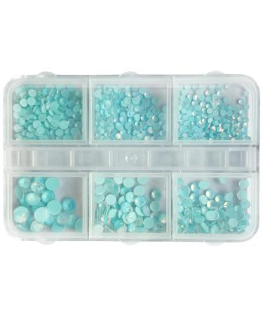 1Box Mixed Nails Art Decorations 3D Beads Nail Easy Installation And Removal Add Charm To Your Nail Nail Supplies Royal blue
