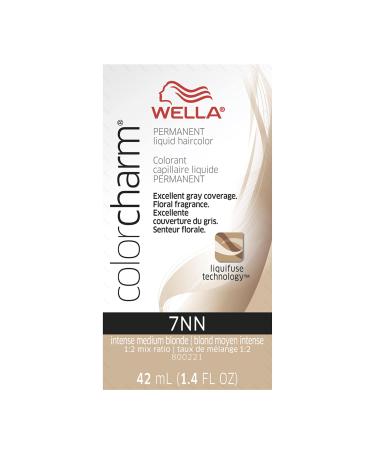Wella ColorCharm Permanent Liquid Hair Color for Gray Coverage 7NN Intense Med Blonde