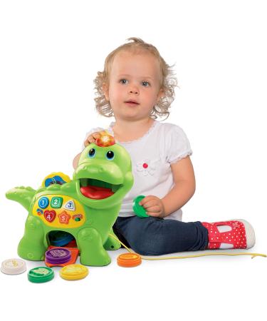 VTech Baby Feed Me Dino - Interactive Learning Dinosaur Toy for 12-36 Months | Songs Keys & Quiz Game | Multicolored - Buy Online on SooperMarket.com
