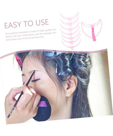 Angoily Eyebrow Tools 6 Sets Eyebrow Aid Specialty Tools Pro Tools Plastic Eyebrow Stencil Four Generations Shaper Modify 12X11X8CMx2pcs Pinkx2pcs - Buy Online on SooperMarket.com