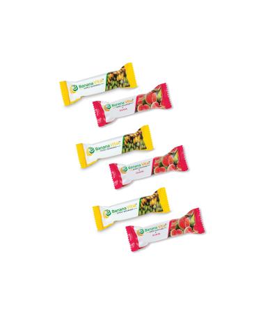 Shelf Stable: Banana Vital Simply Bananas and Guava Fruit Bar Bundle - All-Natural, Gluten Free, Vegan, Non-GMO - 6 Count (30g) Bars Bundle Pack of 6