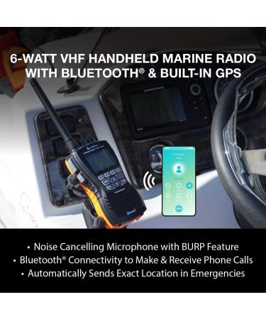 Cobra MR HH600FLTBTGPS Handheld Floating VHF Radio - 6W, GPS, Bluetooth, Submersible - Grey - Buy Online on SooperMarket.com