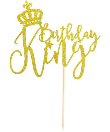 Arthsdite King Birthday Cake Topper Boy Prince 1st 2nd 3rd 10th 13th 18th 21st 30th 40th 50th Birthday Cake Topper/Gender Reveal Party Decorations - Gold Glitter - Buy Online on SooperMarket.com