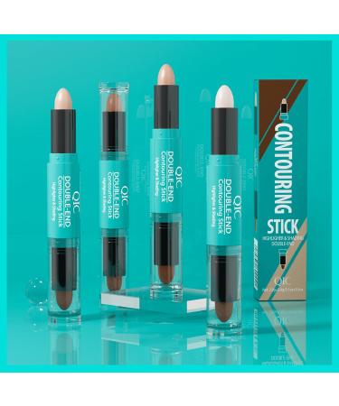 HOSAILY 2 Colors Double Head Contour Stick Highlighter Concealer Pen 2 in 1 Bronzer Contouring Highlight Stick Waterproof Cream Contour Stick Face Brighten Facial Shape Makeup Pencil 02# - Buy Online on SooperMarket.com