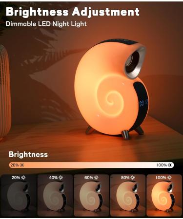 Bestyijo Daylight Alarm Clock | Sunrise Sunset Simulation Bluetooth Audio 8 White Noise Options & 4 Alarms - Perfect Bedside Lamp for Relaxed Mornings - Buy Online on SooperMarket.com