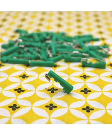 ibotti Curved Safety Pins 50-Count Green - Basting Pins for Quilting Size 1 with Grip Covers - Buy Online on SooperMarket.com