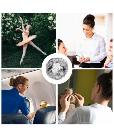 30 Pieces Invisible Hair Grids - Elastic Hair Network for Women & Girls - Perfect for Ballet Dances - Black - Buy Online on SooperMarket.com