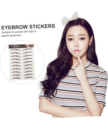 Baluue 9 Sheets Eyebrow Transfer Stickers 6d Eyebrows Stickers Eyebrow Grooming Sticker 21x14.7cm Brown - Buy Online on SooperMarket.com