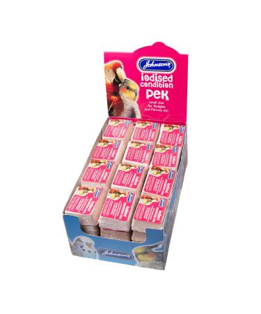 LEEWAY WOODWORK JOHNSONS IODISED CONDITION PEKS - 40G SMALL BIRD HEALTH VITAMIN MINERALS PECKS (X24)